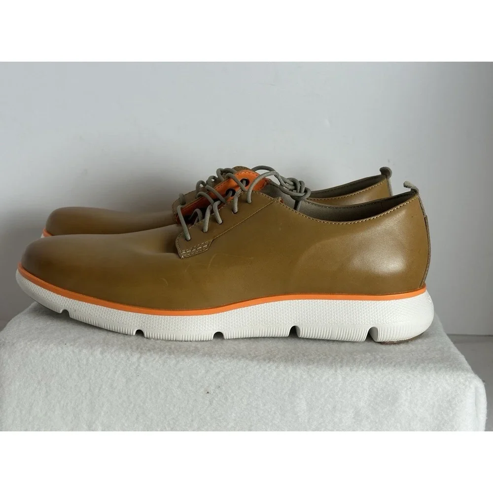 COLE HAAN Zerogrand Omni Postman Mens 11 M British Tan Leather Oxford Shoes NEW